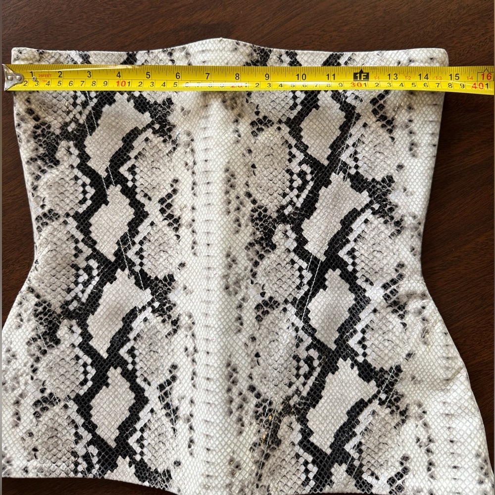 Retrofete Leather Snakeskin Print Sleeveless Corset Top - Picture 9 of 12
